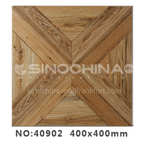 American country antique bricks imitation solid wood floor tiles rural style balcony courtyard   floor tiles-AWM40102 400x400mm